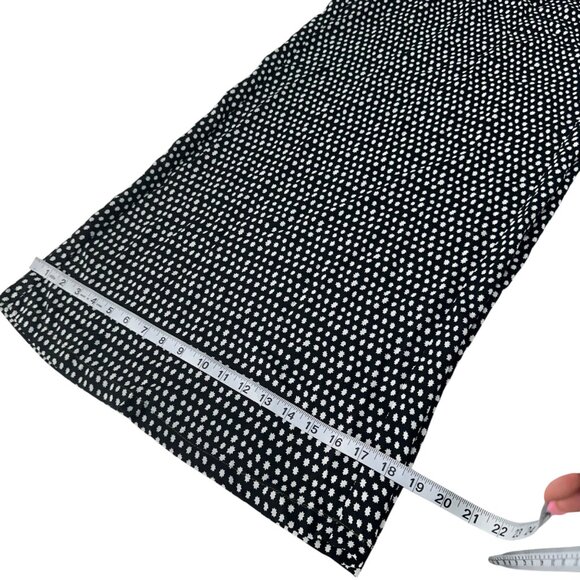 Zac & Rachel Womens Black & White Polka Dot Flowy Wide Legs Pant SZ XL Polyester - Picture 7 of 12